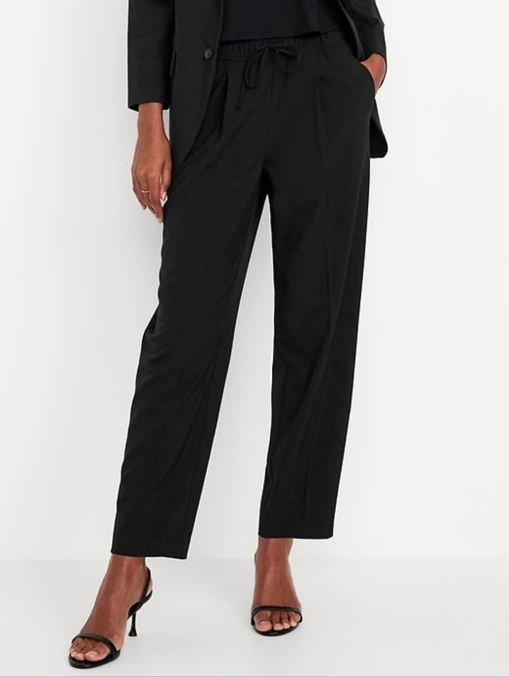 Old Navy high-waisted Billie straight ankle trouser, black, NWOT